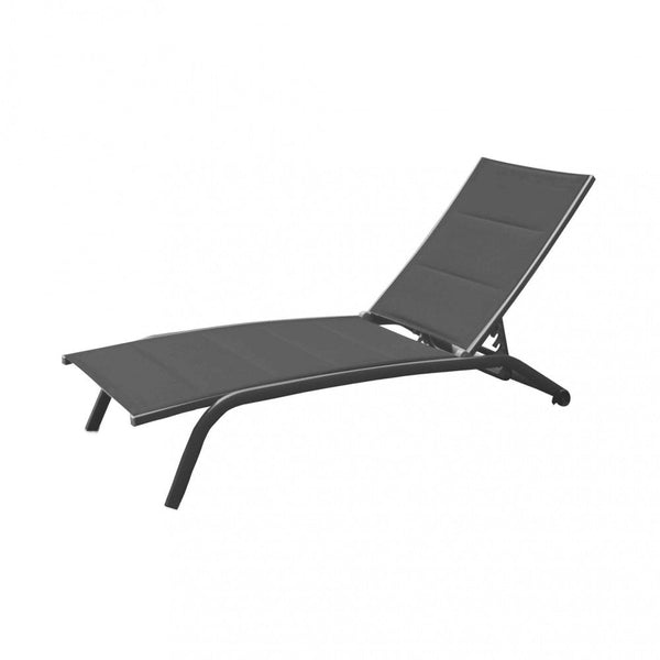 Lettino Prendisole da Giardino Itaca Impilabile 194x71x83 h cm in Alluminio Antracite sconto