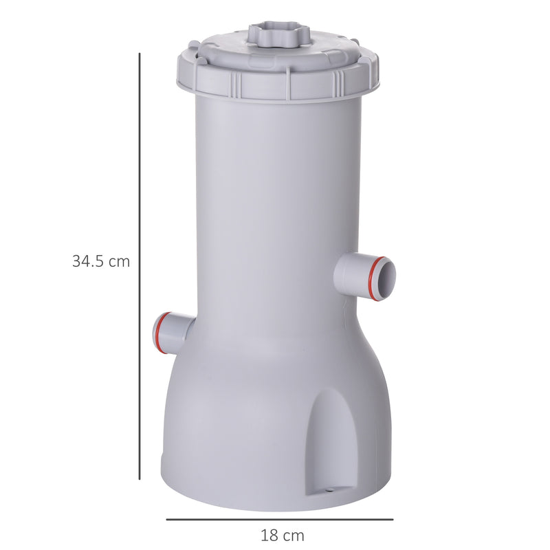 Pompa Filtro Portata 3785 L/h per Piscine Fuori Terra 5-5,5 m Bianco