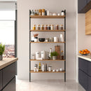 Kit Struttura Modulare Raccordi e 2 Profili a Pavimento e Parete in Alluminio Emuca Zero Nero