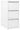 Classificatore 3 Cassetti 46x62x101,2 cm in Metallo Bianco