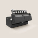 Divano Letto 3 Posti 189x96x96 cm Evans in Tessuto Antracite