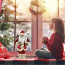 Statuina Babbo Natale Rosso Statuetta 60 cm Vestiti in Tessuto Addobbo Natalizio