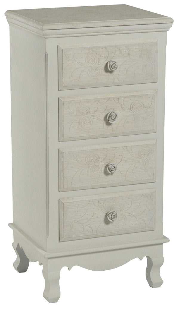 online Cassettiera in Legno 4 Cassetti Grande Lipsia