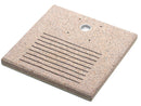 Base Quadrata 40x40x4 cm per Fontane con Ghiera Grande in Cemento Belfer 42/BSE/7.T Tortora