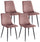 Set 4 Sedie 44x50x88 cm in Velluto Rosa