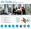 Raffrescatore Ventilatore con Ghiaccio 180W Moel Air Cooler Bianco