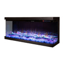 Camino Elettrico da Incasso 56,1x83,5x31,7 cm Effetto Fiamma 1500W Haiti 33 Nero