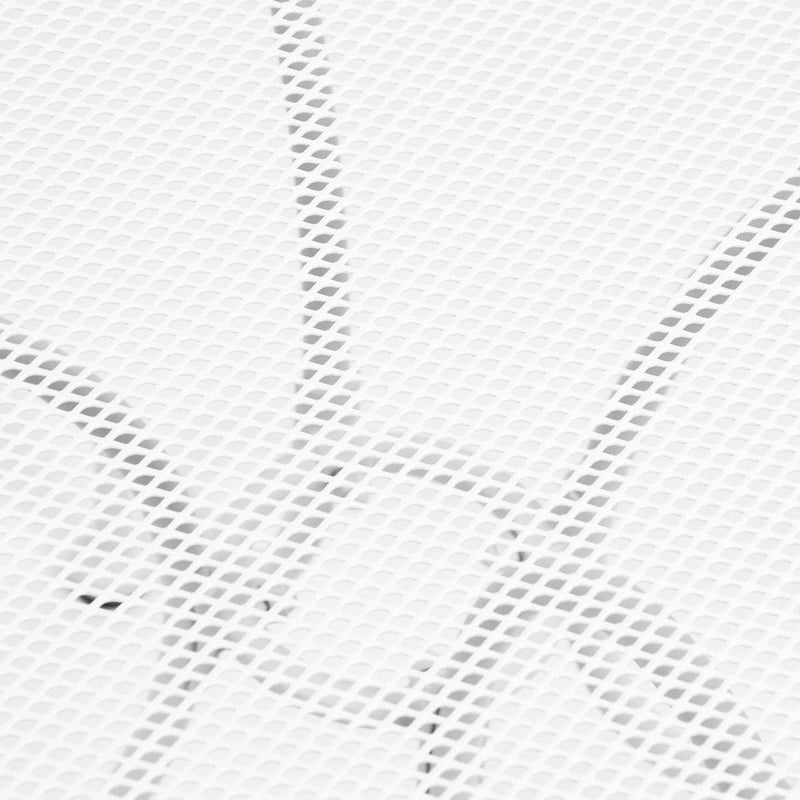 Tavolo da Giardino Ø70x71 cm con Piano Traforato in Ferro Neffy Bianco