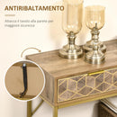 Mobile Consolle Ingresso 99x35x86 cm 2 Cassetti 1 Ripiano in Legno Naturale