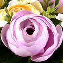 Set 2 Bouquet Artificiale di Ranuncoli Composto da 13 Fiori Altezza 44 cm 