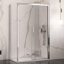 Box Doccia Angolare 70x130 cm 1 Anta Scorrevole in Cristallo Trasparente Bonussi Eliane Varie Misure