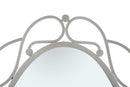 Specchio Oval Argento 60x2,5x110 cm in Ferro e MDF Argento
