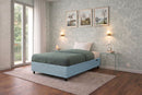 Letto 1 Piazza e Mezza Contenitore Imbottito Microfibra Azzurro Boxmax Varie Misure