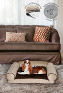 Divanetto Tappeto per Cani e Gatti Marrone e Panna Varie Misure