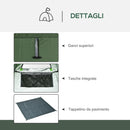 Tenda da Doccia Pop Up Impermeabile 126x124x189 cm con Porta a Cerniera Verde Scuro   