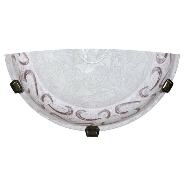 Applique 1xE27 Ganci Bz Vetro Screpolato Bianco Finali Ambra E-Energy Asia online