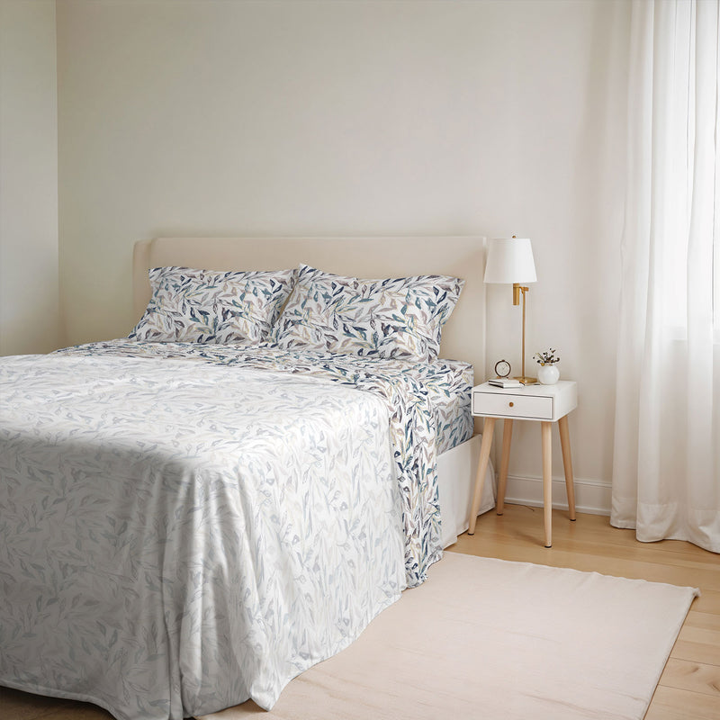 Set Lenzuola con Stampa Sopra Sotto e Federe Linea Ida Vesta Varie Misure