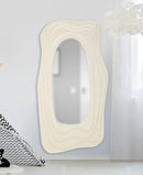 Specchio da Muro Dafne Bianco 90x4x165 cm in MDF e Specchio Bianco      