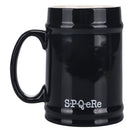 Boccale di Birra Ø8x13 cm in New Bone China VdE Tivoli 1996 Spqr nero