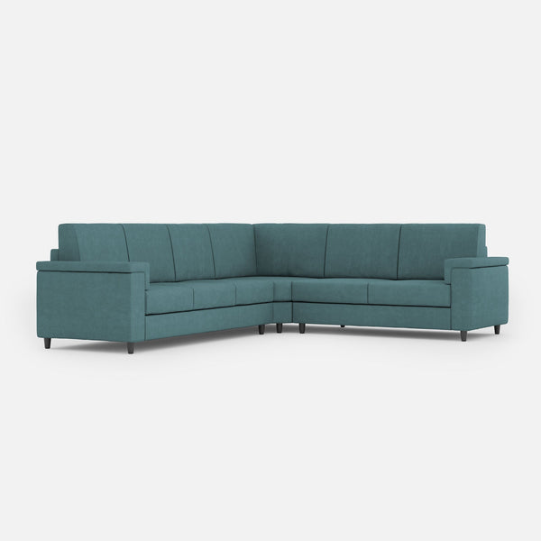 Divano Angolare 6 Posti 286x226x85 cm Marrak in Tessuto Petrolio sconto