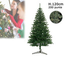 Albero di Natale Artificiale 200 Punte 120 cm Verde