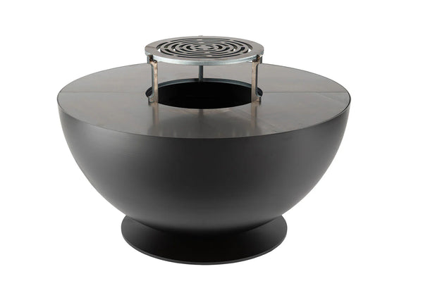 Barbecue a Legna Ø80x42 cm Tulipano in Acciaio Nero Alta Temperatura prezzo