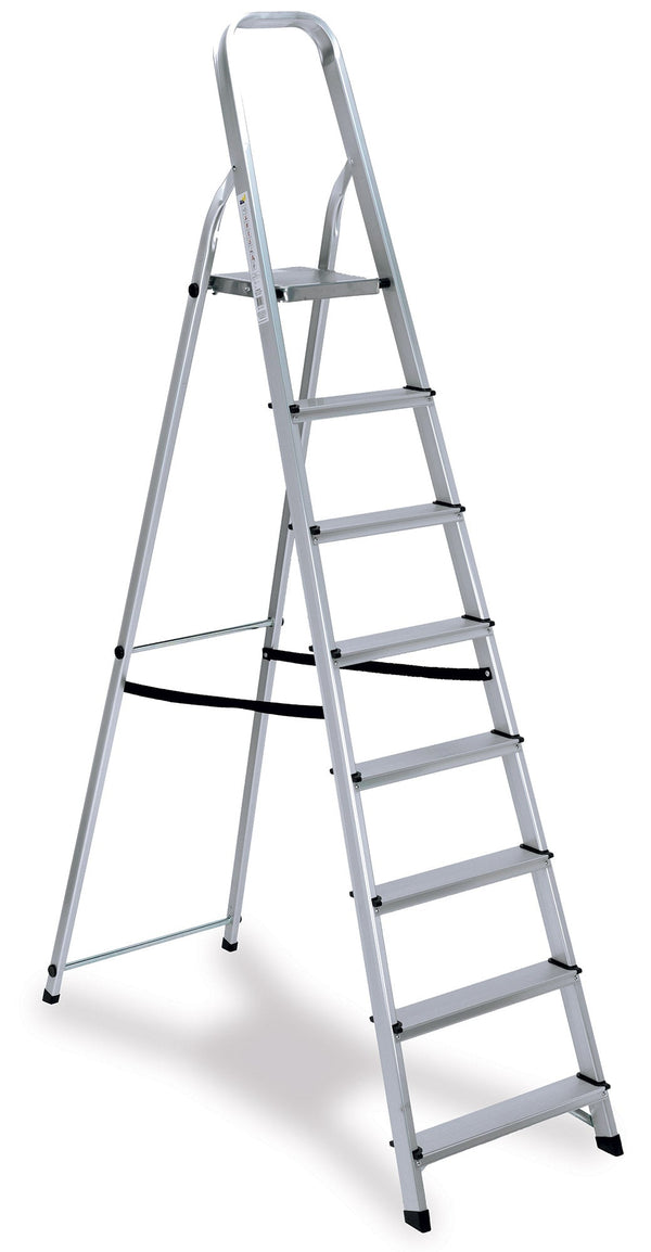 prezzo Scaletto Scala Richiudibile in Alluminio 8 Gradini Fadi Everest Silver