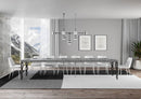 Tavolo Allungabile 180-440x90x77 cm Karamay Premium Cemento Telaio Antracite 
