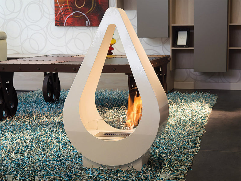 Camino a Bioetanolo da Pavimento 68,8x42 cm Karlsen Pisa Bianco