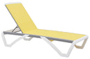 Lettino Prendisole da Giardino in Alluminio e Textilene Taddei Positano Giallo
