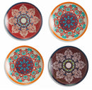Set 4 Piatti Piani in Porcellana e Gres Multicolor VdE Tivoli 1996 Shiraz