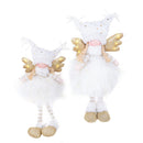 Set 2 Statuine Angeli 45 cm in Tessuto e Plastica