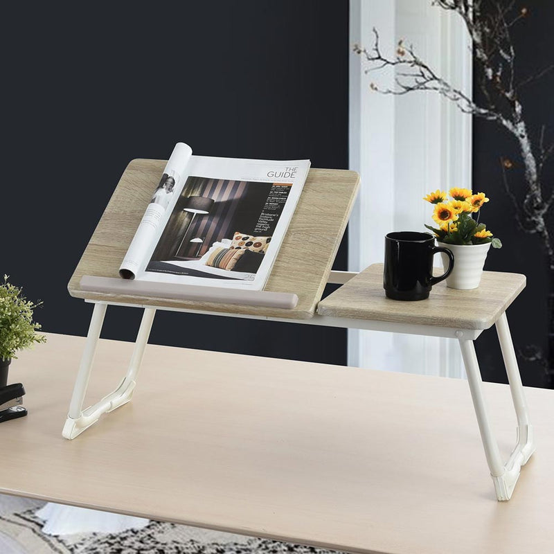 Tavolino Vassoio Pieghevole da Letto Divano 65x30 cm per Notebook