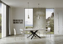 Tavolo Allungabile 130-390x90x77 cm Volantis Premium Bianco Frassino Telaio Antracite 