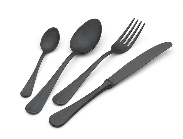 online Servizio Set di Posate 24 Pezzi in Acciaio 18/10 PVD Eme Royal Retrò Black
