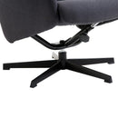 Sedia Poltrona da Ufficio Presidenziale Ergonomica con Poggiapiedi Grigio Scuro 