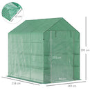 Serra da Giardino 214x143x195 cm con 2 Ripiani Portavasi Verde