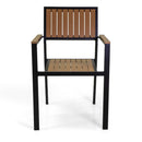 Sedia da Giardino 55X58xh83 cm in Alluminio e Polywood  Antracite