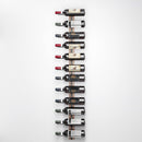 Cantinetta da Parete per 12 Bottiglie di Vino Stile Industriale 31,5x26,5x8,3 cm in Ferro Nero      