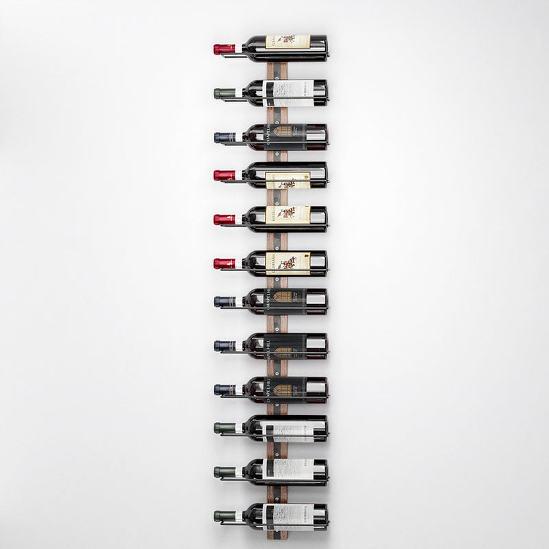 Cantinetta da Parete per 12 Bottiglie di Vino Stile Industriale 31,5x26,5x8,3 cm in Ferro Nero      