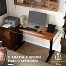 Struttura Scrivania Elettrica Regolabile in Altezza 71-116 cm con Modalità Defaticante in Acciaio  Nero