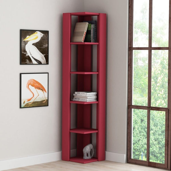 prezzo Libreria angolare 34x34x161 cm Nati bordeaux 5 ripiani