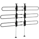 Griglia Divisoria per Auto 89-150x76-124 cm in Acciaio Nero