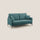 Divano 2 Posti 140x94x90 cm in Tessuto Azzurro