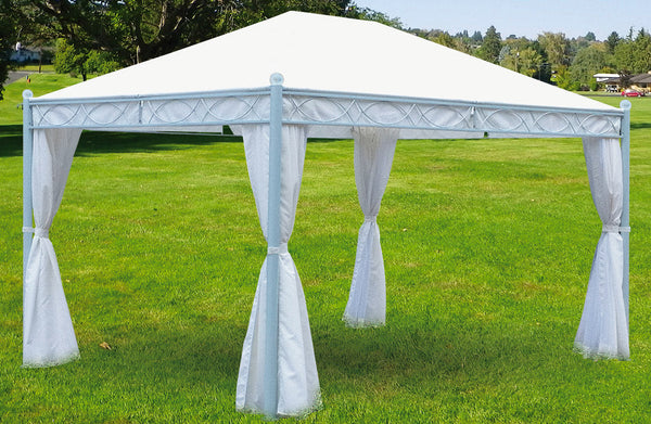 prezzo Gazebo da Giardino 3,5x3,5m in Metallo Morel Miami Bianco
