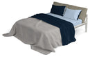 Set Lenzuola Sopra Sotto e Federe Doubleface Blu Scuro\/Azzurro Varie Misure