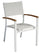 Sedia Impilabile da Giardino 57x58x88 cm in Alluminio e Textilene Tenerife Bianco