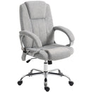 Sedia da Ufficio Operativa Massaggiante a 4 Punti con Riscaldamento 65x70x111-119 cm Tessuto Vellutato Grigio  