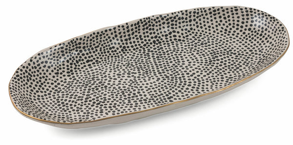 Piatto Ovale in Gres Villa d'Este Home Tivoli Masai Black prezzo