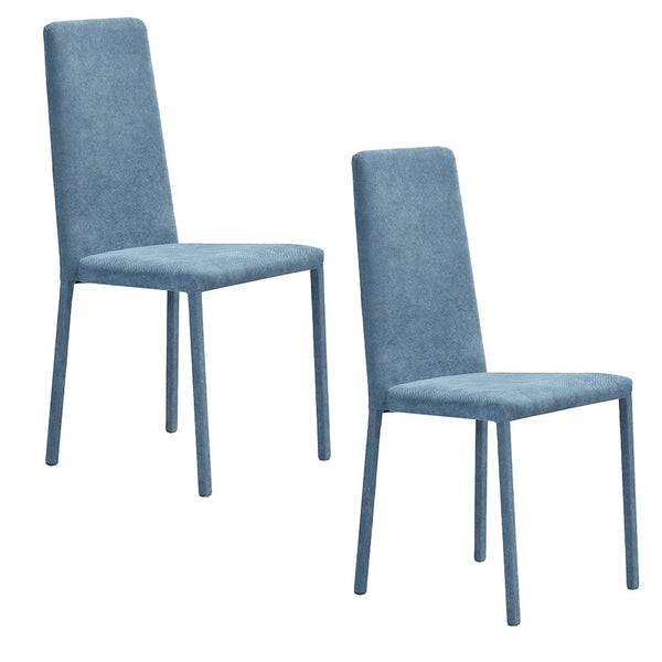 acquista Set 2 sedie Imbottite 45x52x91 cm In Tessuto Savoy Betty Plus Carta da Zucchero